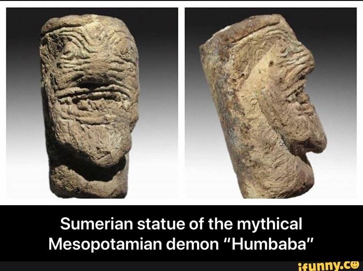 Sumerian statue of the mythical Mesopotamian demon 