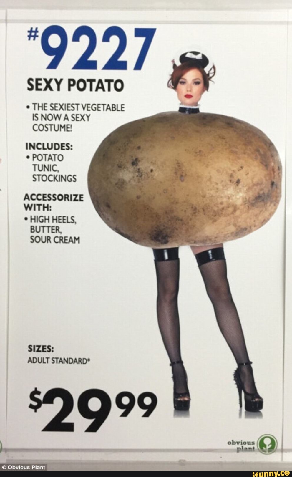 Sexy Potato The Sexiest Vegetable Is Now A Sexy Costume Includes Potato Tunic Stockings 8235