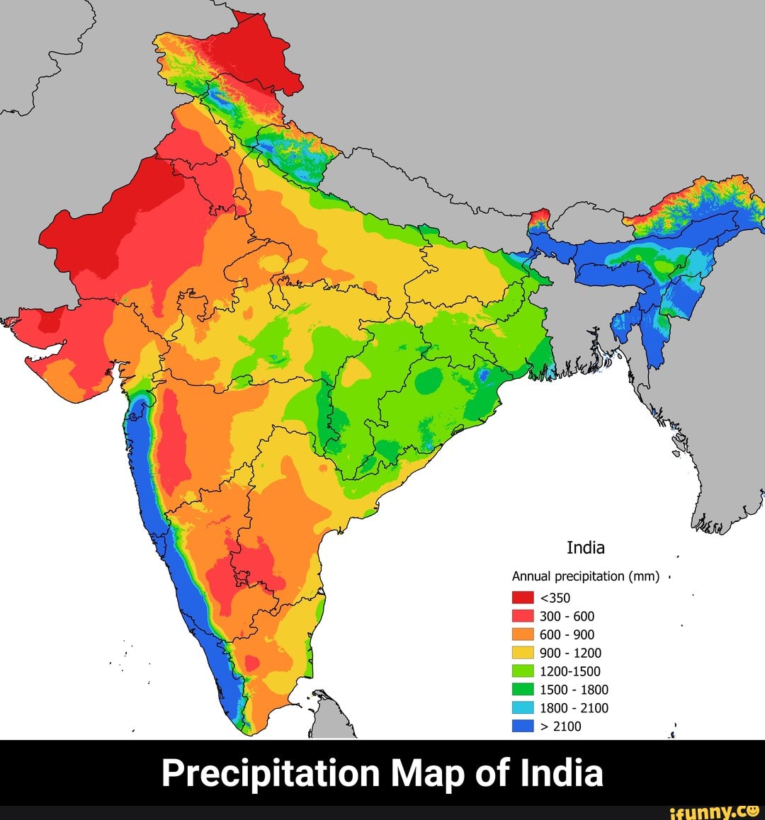 Precipitation Map of India - iFunny