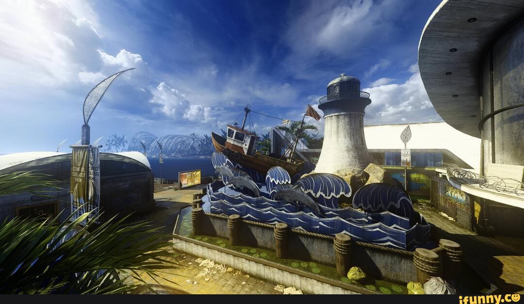 I really enjoy Aquarium map in Black Ops 3, one of the most beautiful