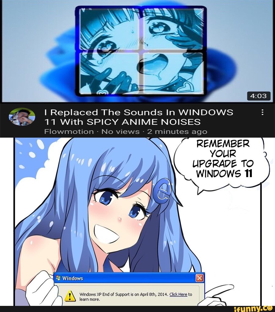 I Replaced The Sounds In WINDOWS 11 With SPICY ANIME NOISES Flowmotion 