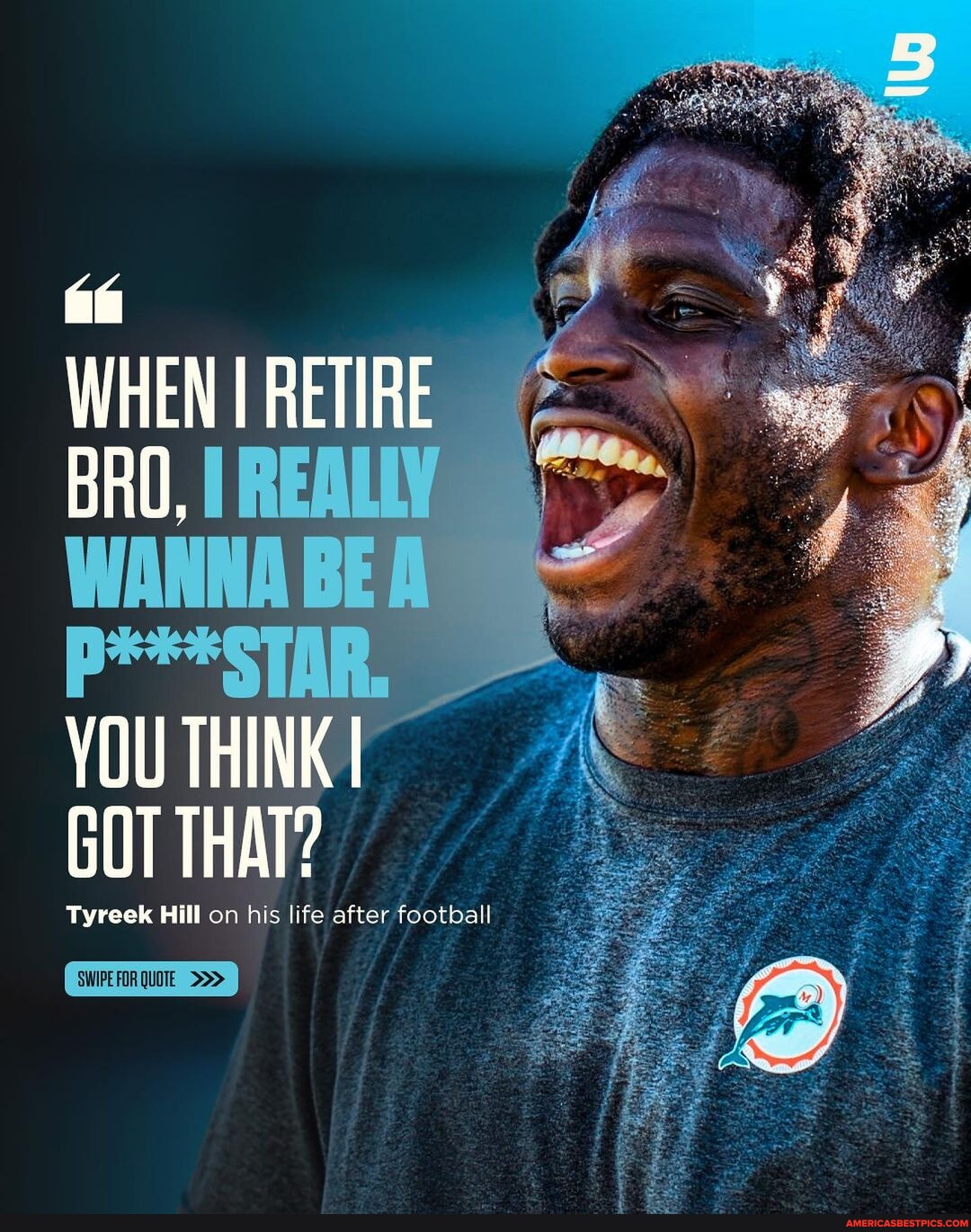 What would Tyreek Hill’s p***star name be? 👇 WHEN I RETIRE BRO, YOU