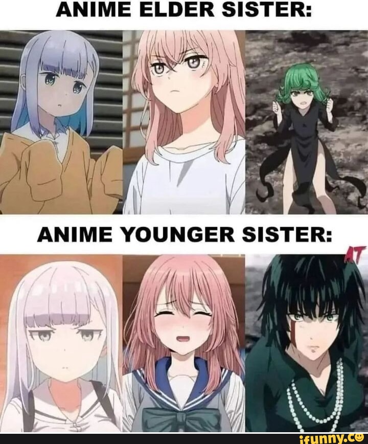 ANIME ELDER SISTER: ANIME YOUNGER SISTER: - iFunny