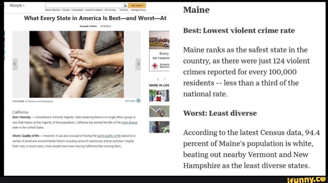 America ls Bestand WorstAt we respon MORE IN UE Maine Best Lowest