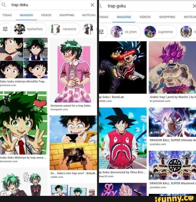 Trap deku x trap goku - iFunny