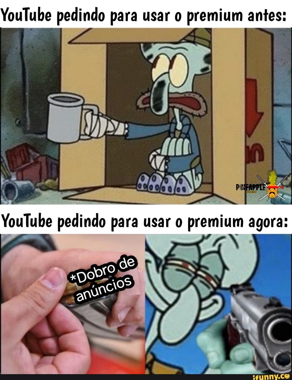 YouTube pedindo para usar premium antes:
da
peclinco para usar premium agora
de