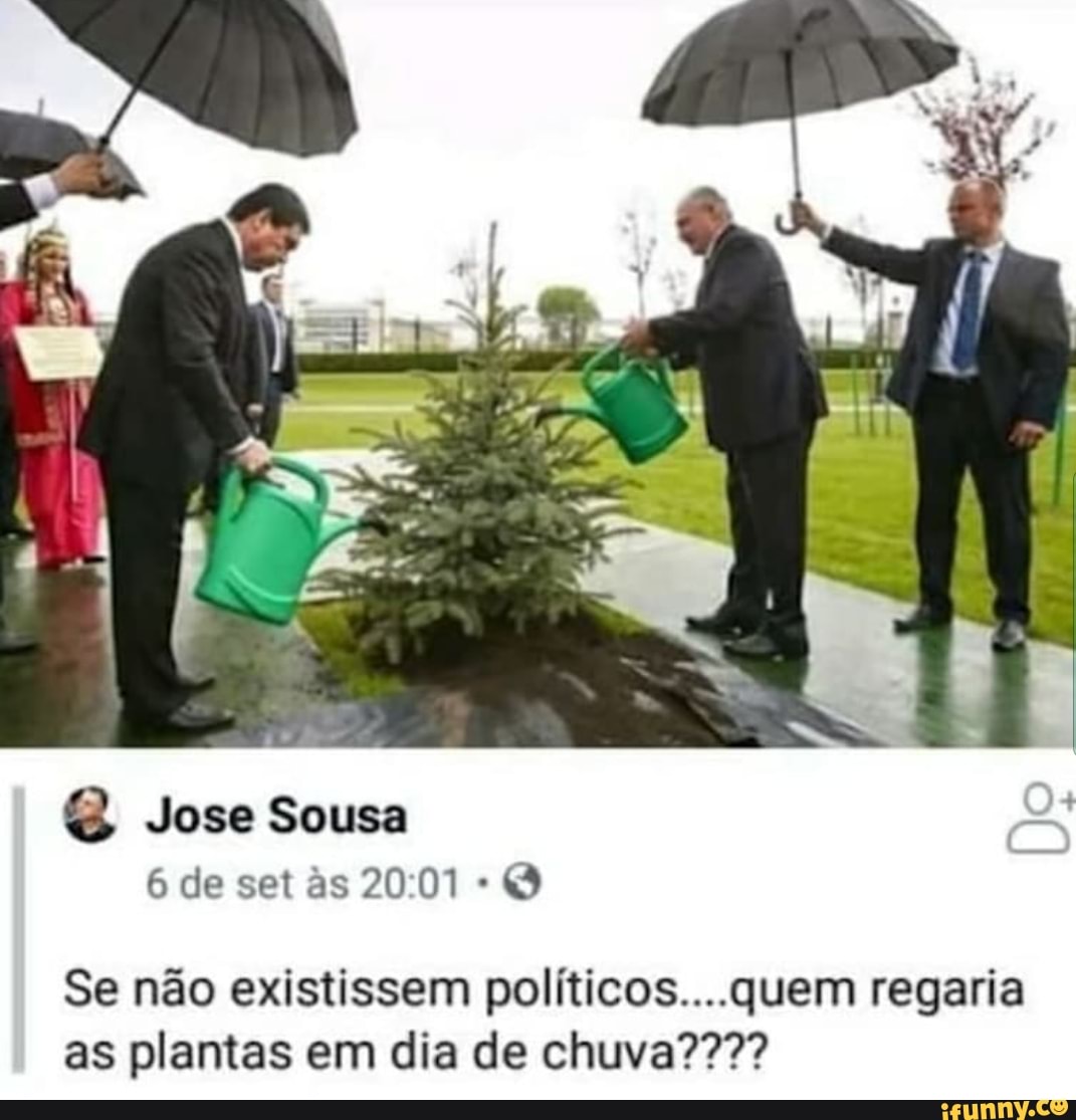 Se não existissem políticos....quem regaria
as plantas em dia de chuva????