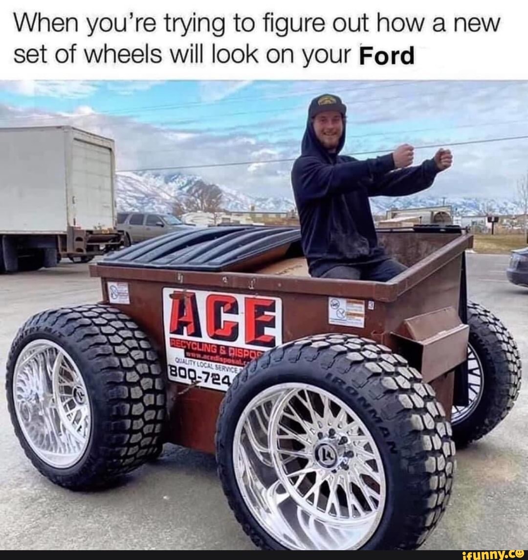 When you're trying to figure out how a new
set of wheels will look on your Ford