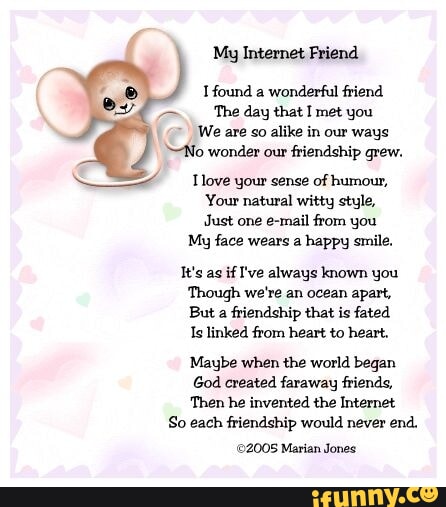 My Internet Friend - My Internet Friend Poem by