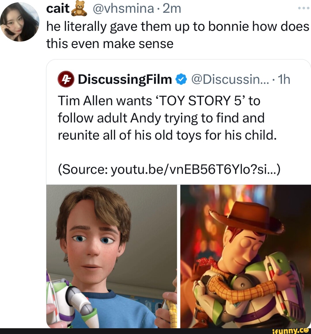 Tim Allen Wants 'Toy Story 5' To Be About Adult Andy Having Children