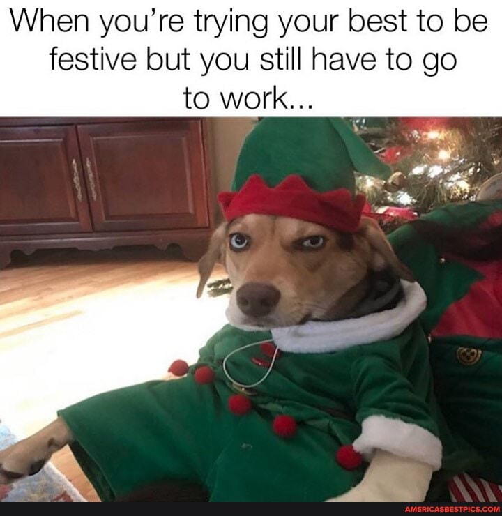 When you're trying your best to be festive but you still have to go to work...
