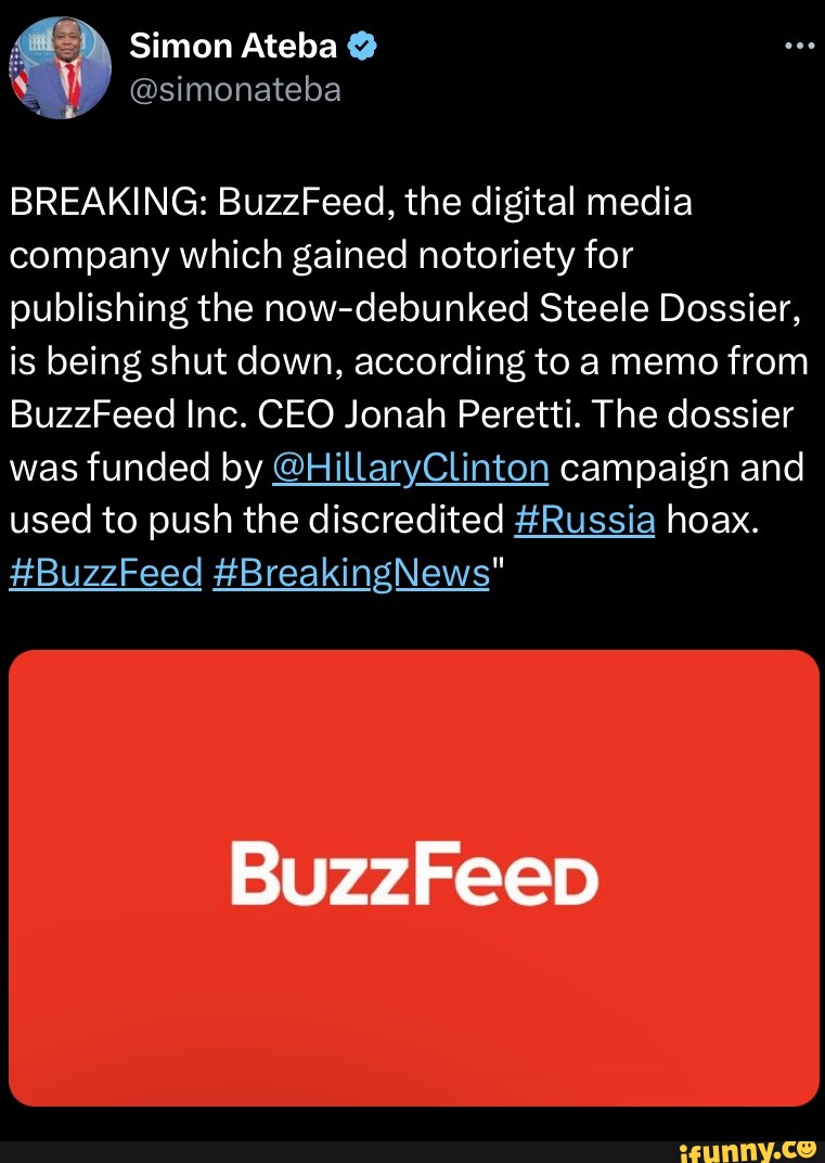 Simon Ateba @ @simonateba BREAKING: BuzzFeed, The Digital Media Company ...