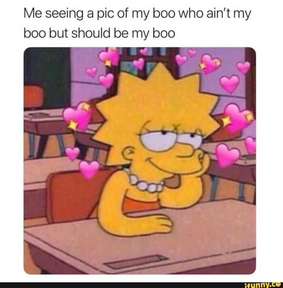 Me seeing a pic of my boo who ain't my boo but should be my boo