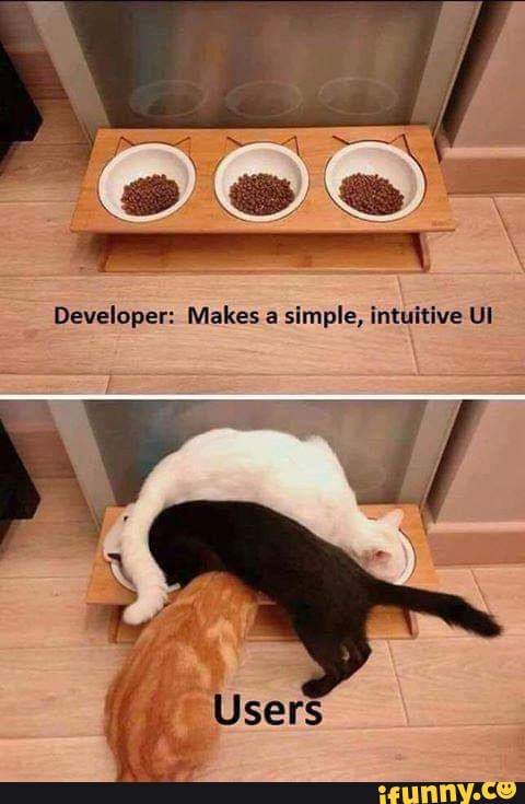 Developer: Makes a simple, intuitive UI