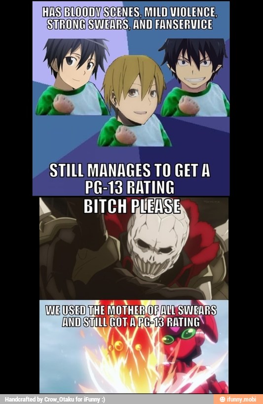 HASJBIOODYISCENES, MILD VIOLENCE,
STRONGISIVEARS, AND FANSERVICE
STILL MANAGES TO GET A
PG-13 RATING