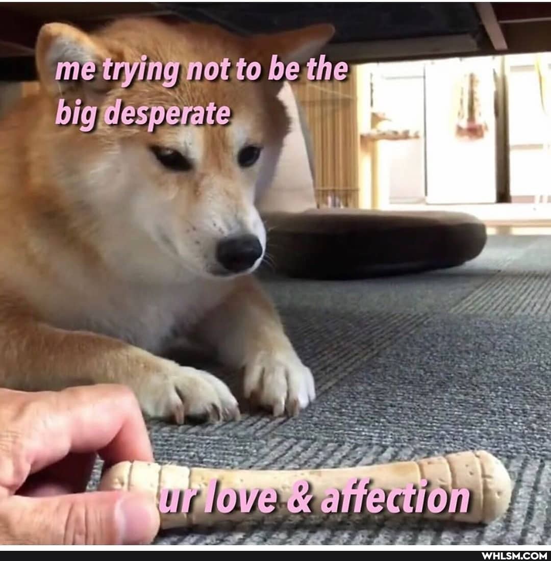 me not to be the
big desperate I