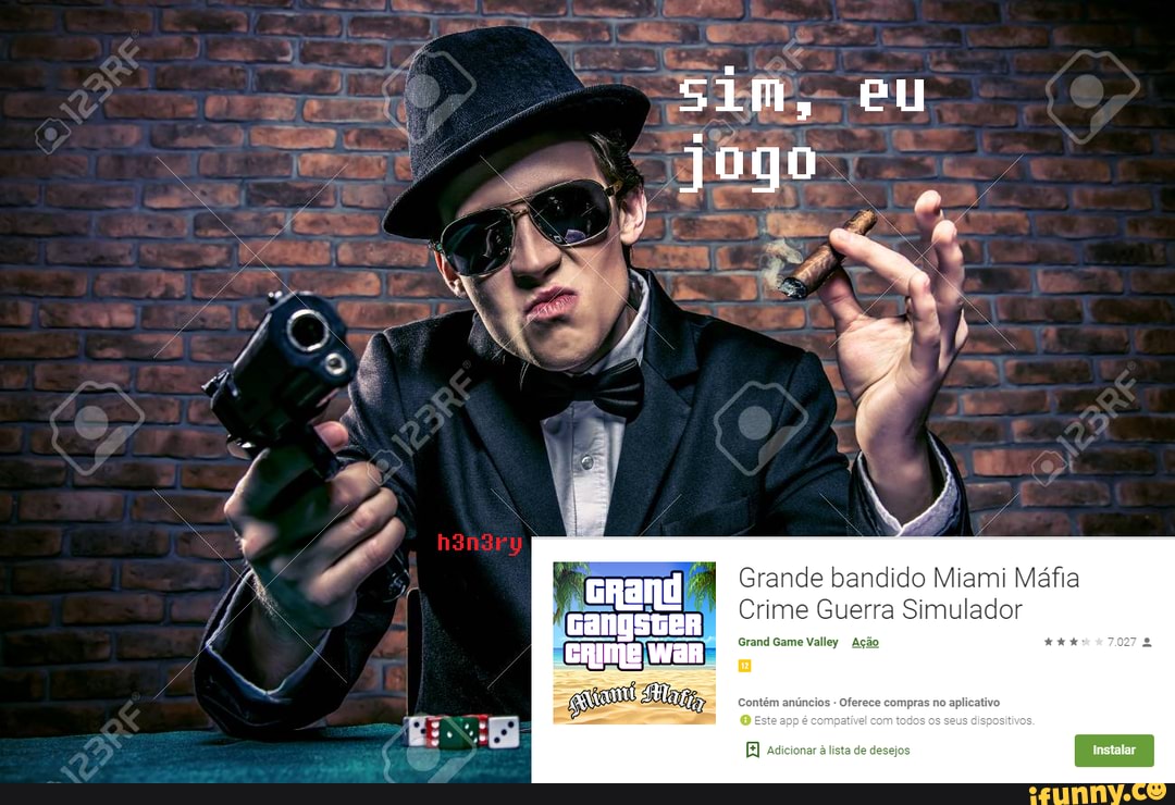 sim, eu
jogo
Grande bandido Miami Máfia
Crime Guerra Simulador