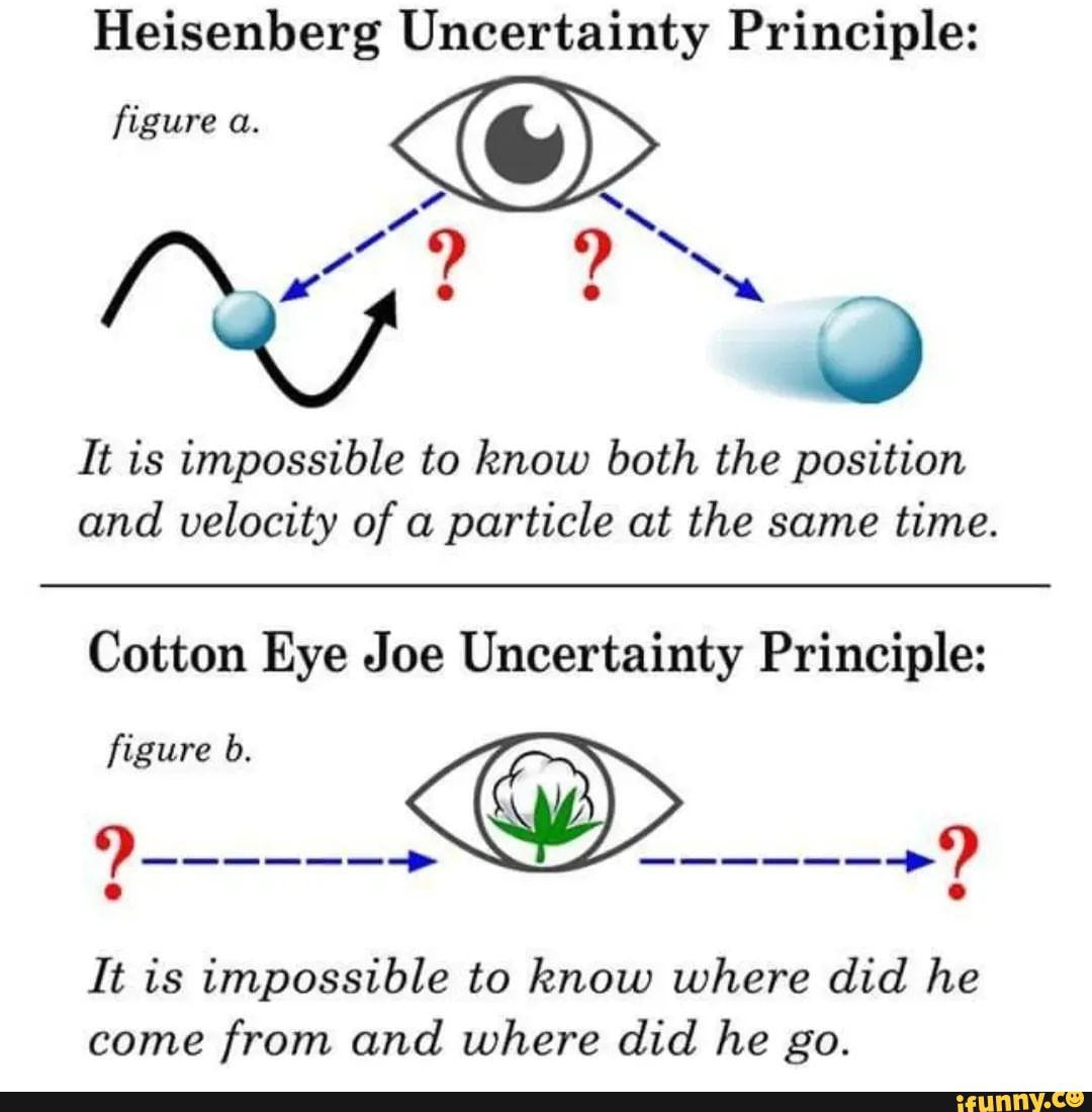 Heisenberg Uncertainty Principle figure a. It is impossible to know both the position and