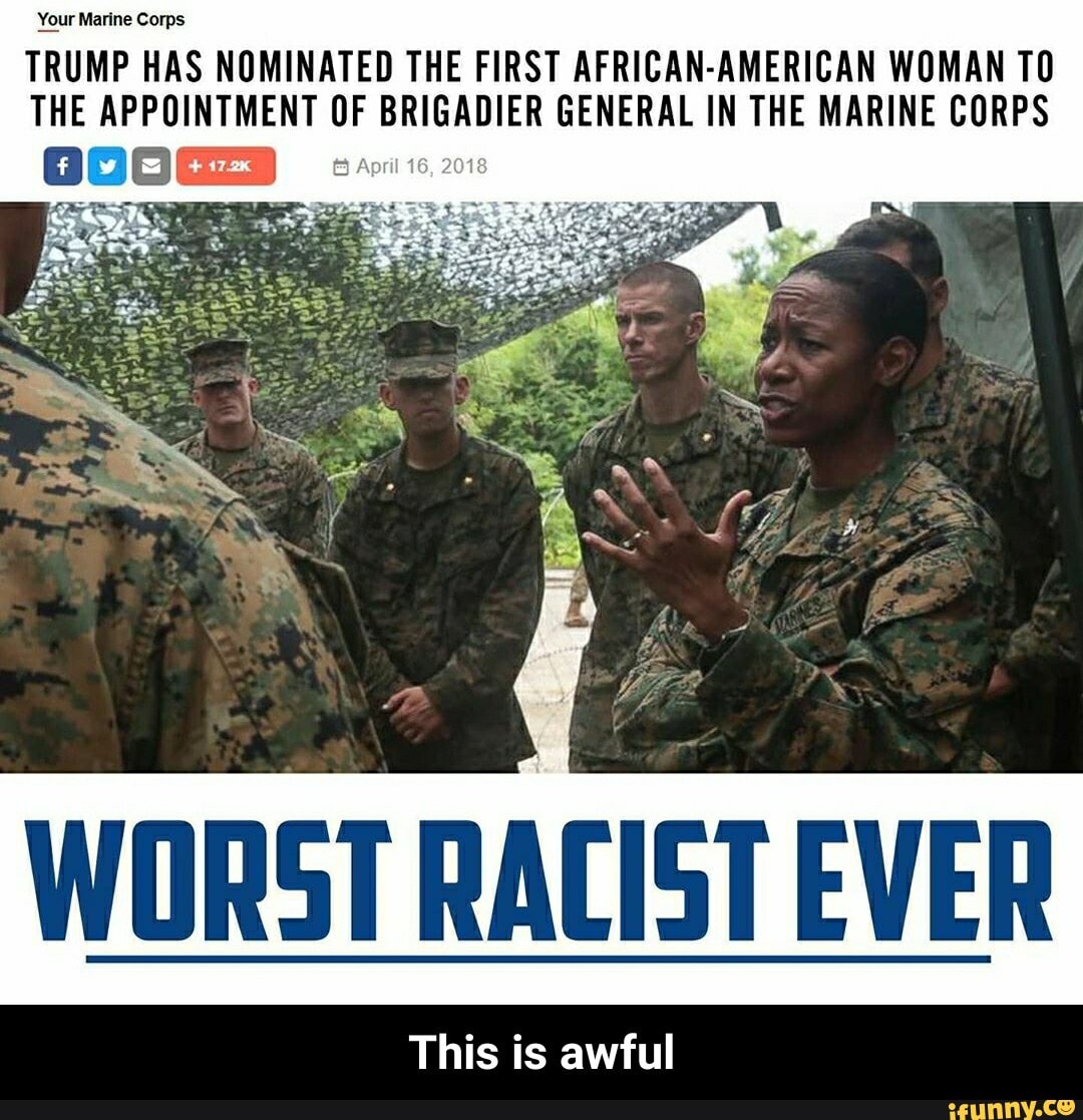 Your Marine Corps TRUMP HAS NOMINATED THE FIRST AFRICAN-AMERICAN WOMAN ...