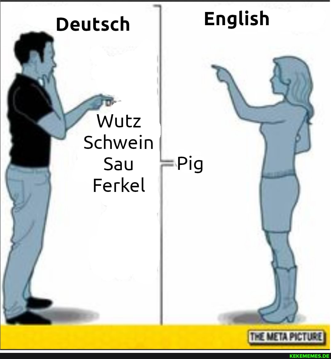 Deutsch Wutz Schwein Sau Ferkel Pig English