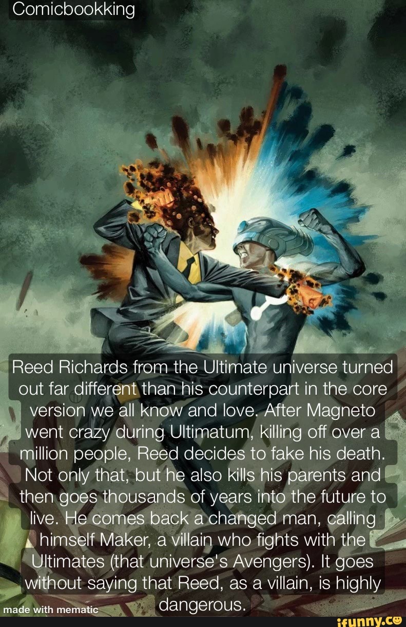 Comicbookking Reed Richards From The Ultimate Universe Turned Out Far Different Than His