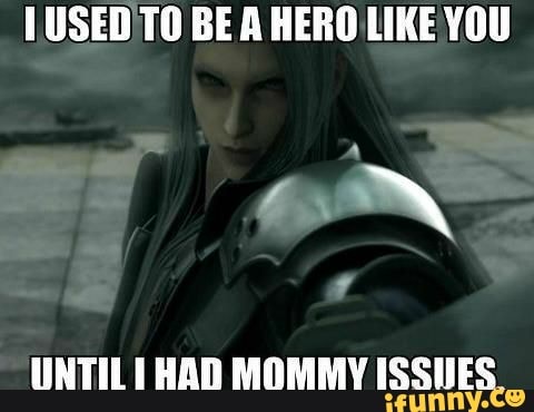 Like heroes. Шутки про Сефирота. Sephiroth Drip meme. Метатель йоу йоу фэнтези.