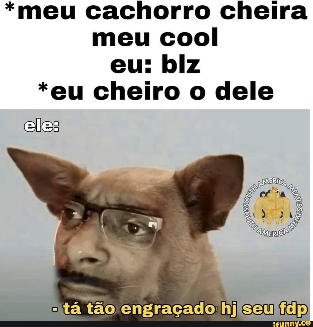 *meu cachorro cheira meu cool eu: blz
*eu cheiro o dele
ele:
ERICa
tá tão engraçado hjfseulfdp)