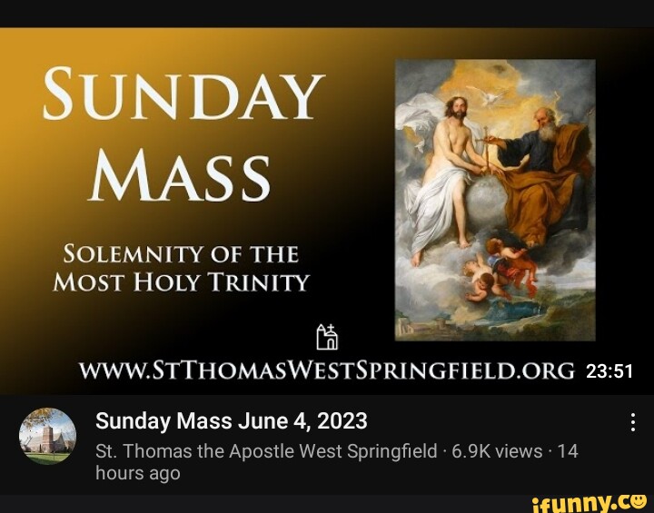 SUNDAY MASS SOLEMNITY OF THE MOST HOLY TRINITY fa WWW Sunday Mass June