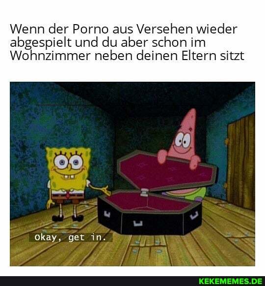 Wenn der Porno aus Versehen wieder abgespielt und du aber schon im
Wohnzimmer neben deinen Eltern sitzt
okay, get in.