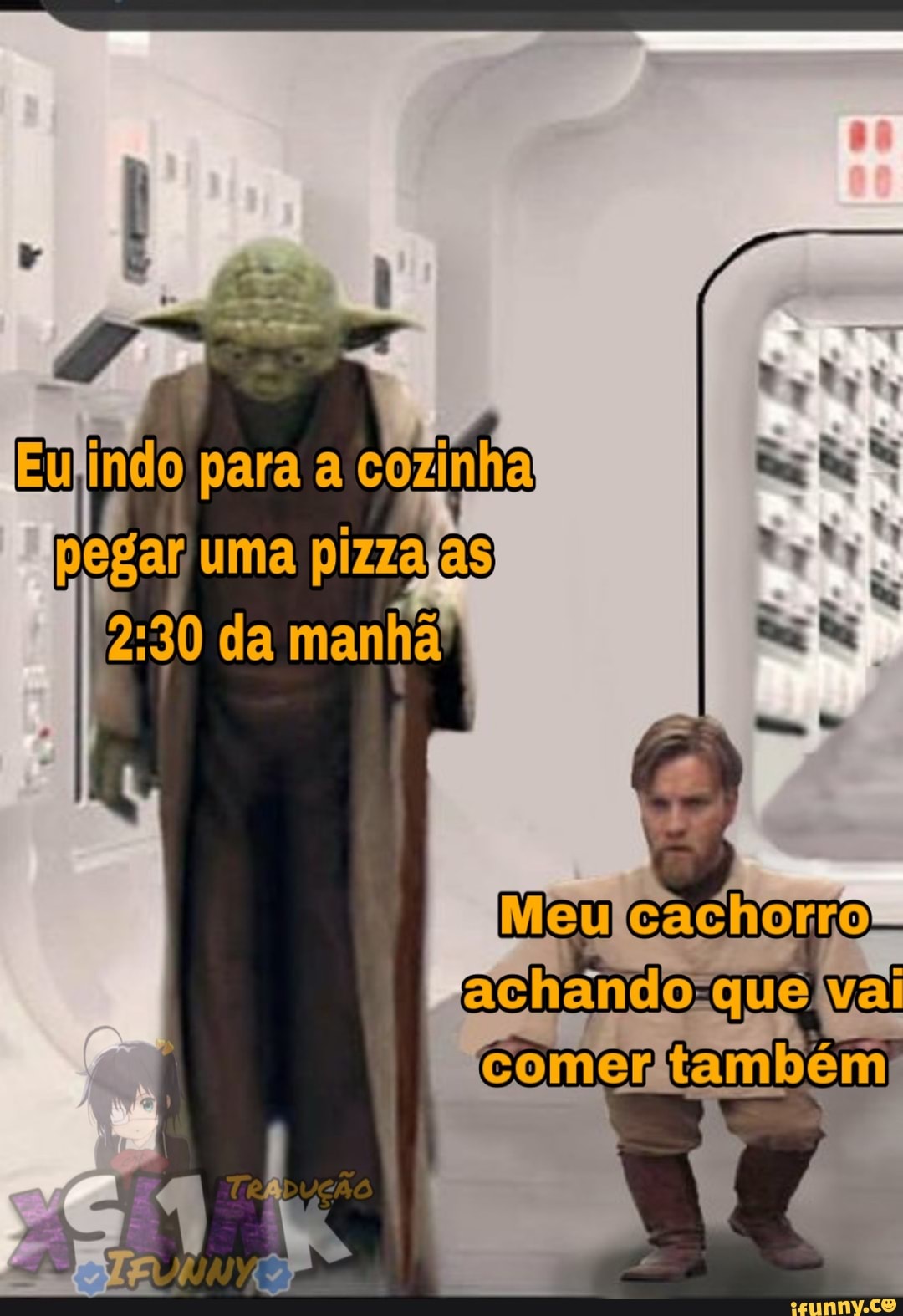 Eujindo para a cozinha de
pegar uma pizzalas CAM