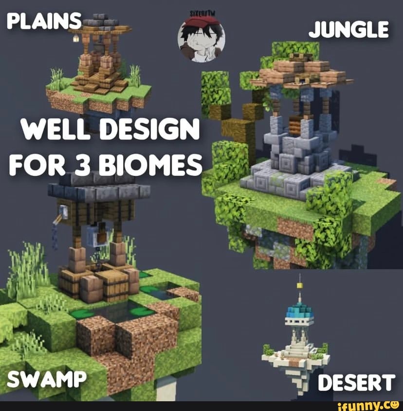 Plains Jungle Well Design For 3 Biomes Swamp Desert - )