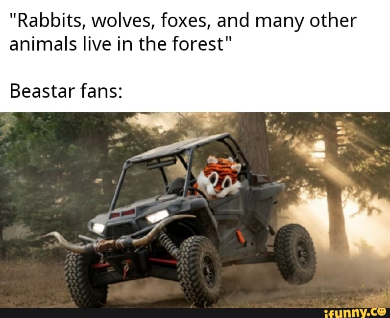"Rabbits, wolves, foxes, and many other
animals live in the forest"
Beastar fans: