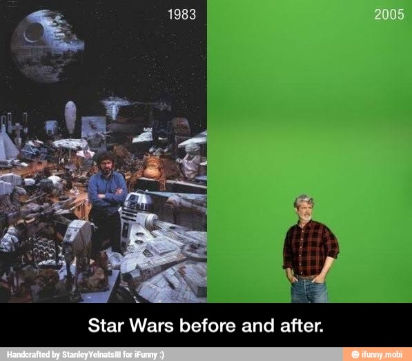 x
Star Wars before and after. - Star Wars before and after.