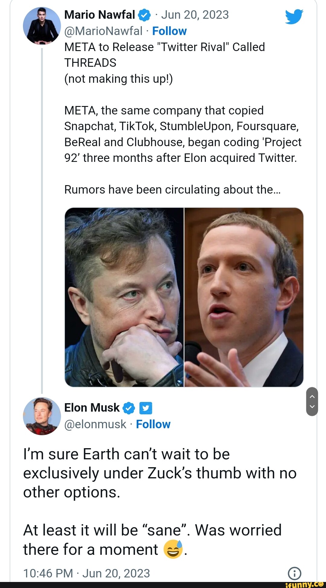 Mario Nawfal @ Jun 20, 2023 wi @MarioNawfal Follow META to Release 