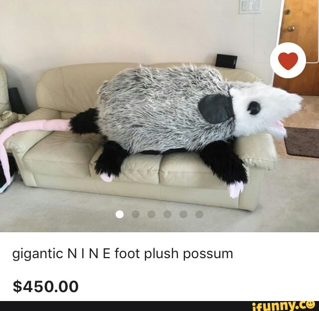 nine foot plush possum