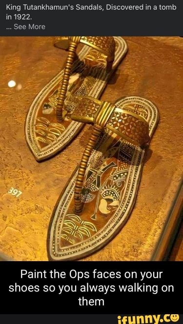 King Tutankhamun's Sandals, Discovered in a tomb in 1922. See More ...