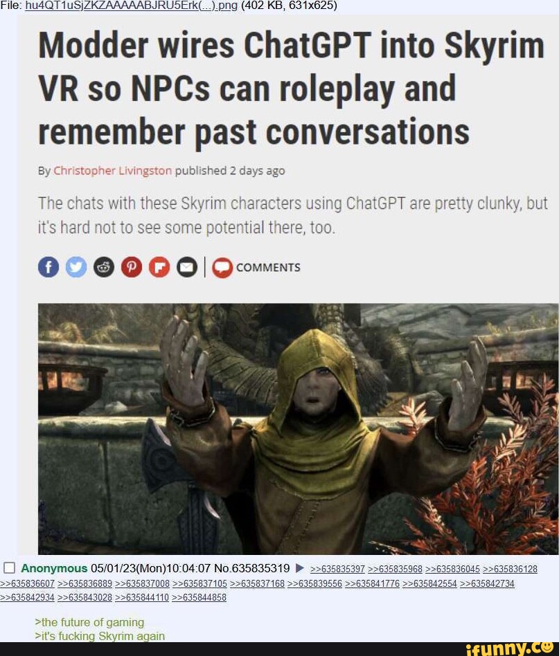 Modder wires ChatGPT into Skyrim VR so NPCs can roleplay and