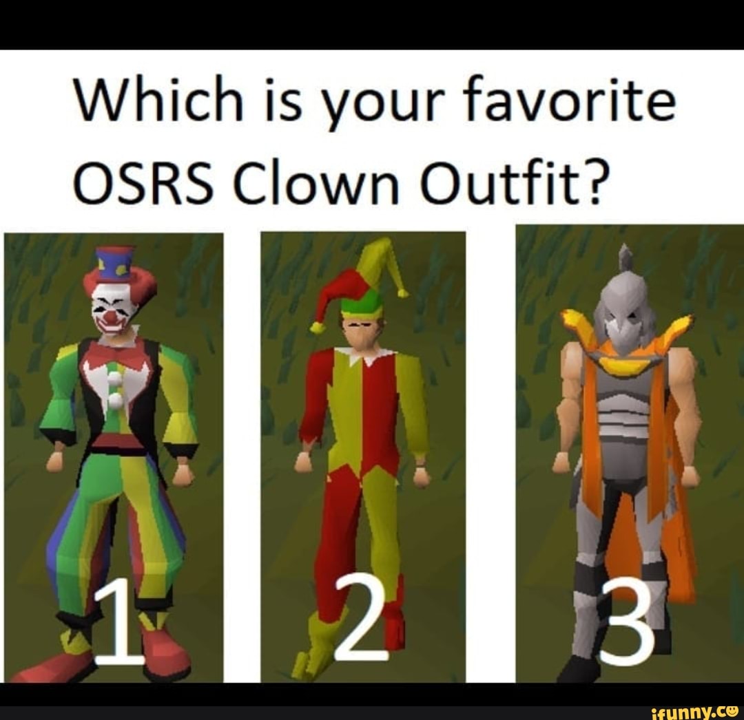 Which is your favorite OSRS Clown Outfit? 