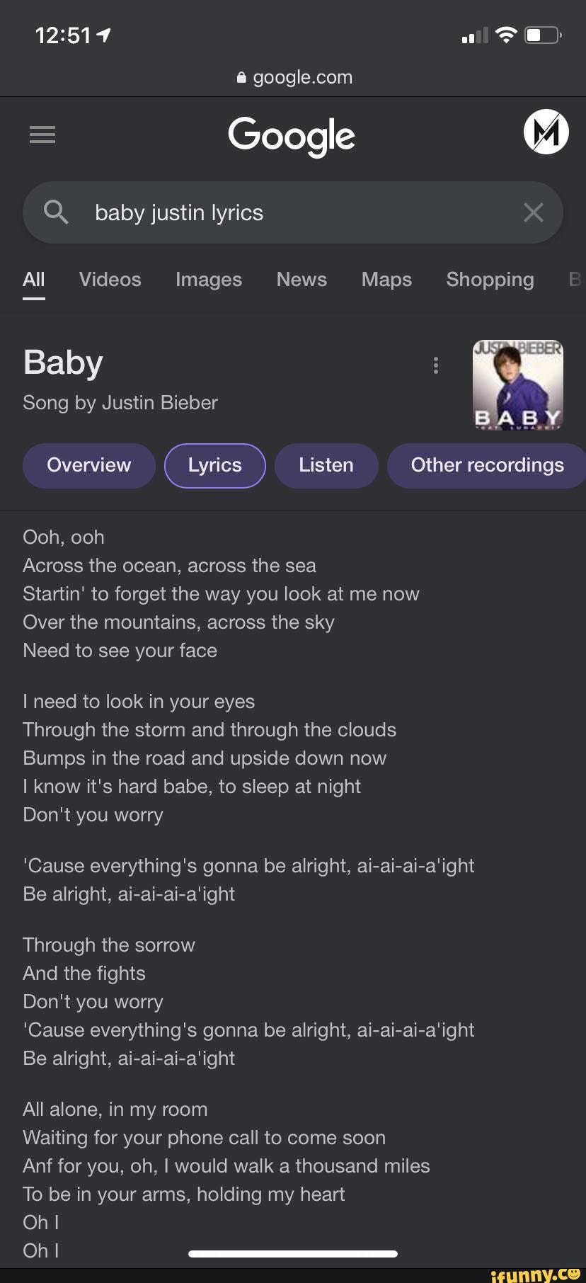 Al Google Q Baby Justin Lyrics All Videos Images News Maps Shopping Baby Song By Justin