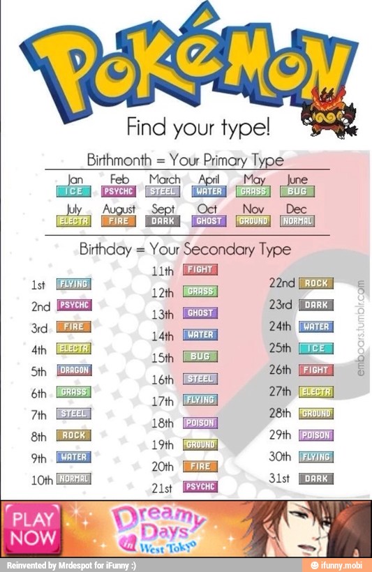 Find your type!
Your Primary Type
Jan ily March il
EL Beg Ra
May June
Sis) coe
Birthday =
Your Secondary Type
Ast
Pk o DARK
I
om
emb: