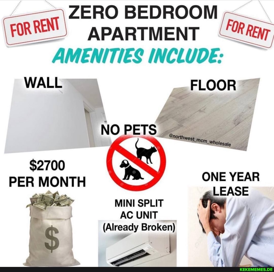 ZERO BEDROOM APARTMENT AMENITIES INCLUDE: FLOOR WALL I NO PETS PER MONTH S2700 B