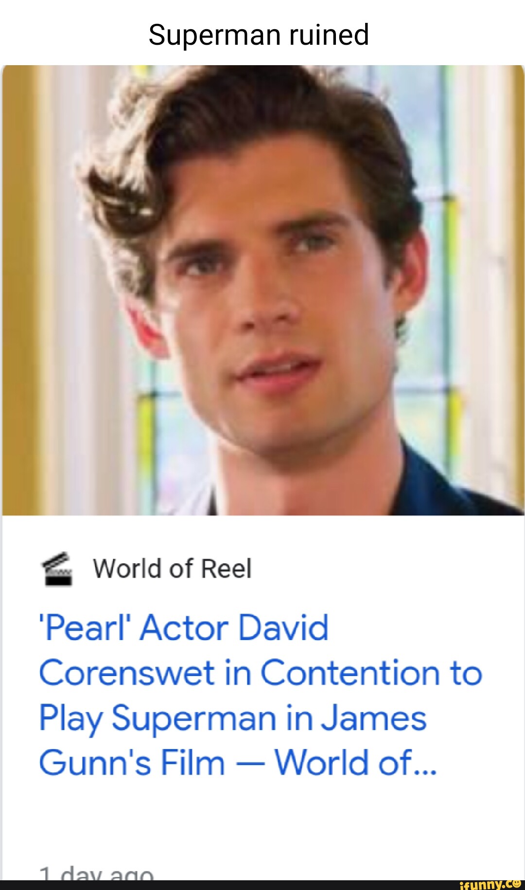 Superman Ruined World Of Reel 'Pearl' Actor David Corenswet In ...