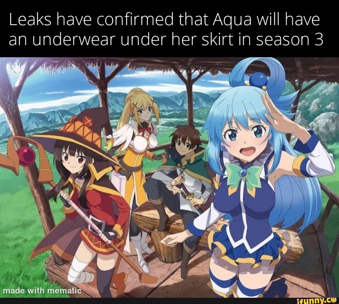Leaks have confirmed that Aqua will have an underwear under her skirt