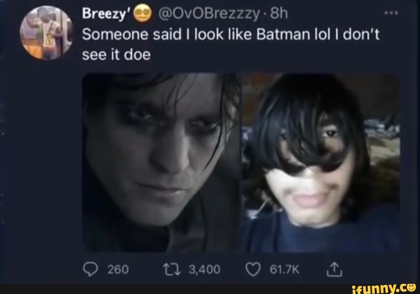 Breezy'@ @OvOBrezzzy - oe I Someone said I look like Batman lol I don't