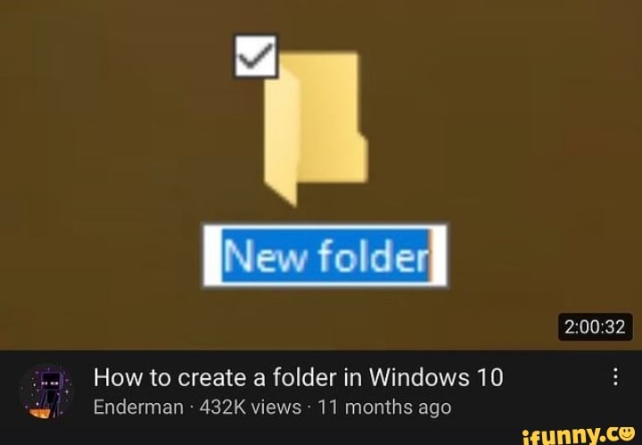 new-folder-how-to-create-a-folder-in-windows-10-enderman-432k-views