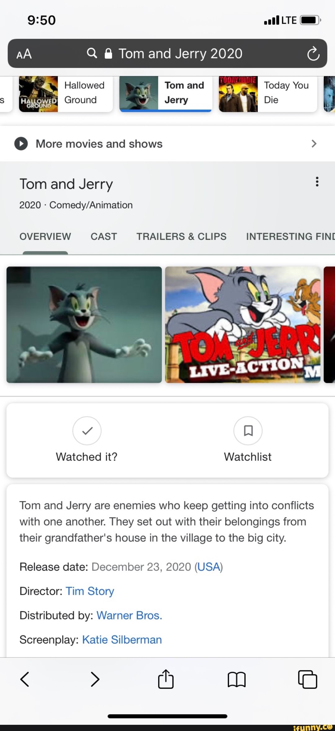 Tom and Jerry OVERVIEW CAST TRAILERS CLIPS INTERESTING FINI Tom and ...