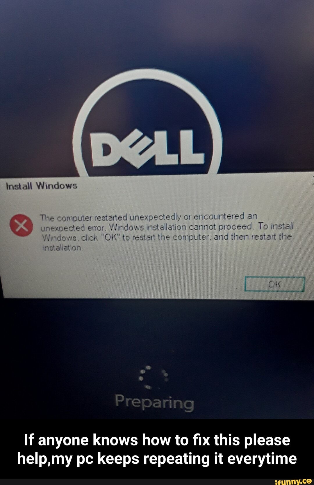 If anyone knows how to fix this please
help,my pc keeps repeating it everytime - If anyone knows how to fix this please help,my pc keeps repeating it everytime