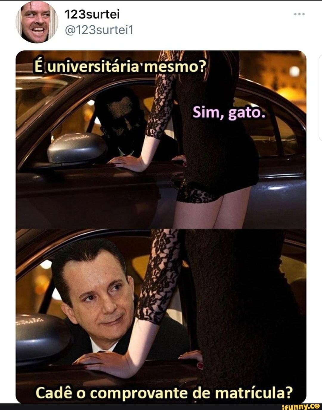 123surtei
É universitária' mesmo?
Sim, gato.
Cadê o comprovante de matrícula?