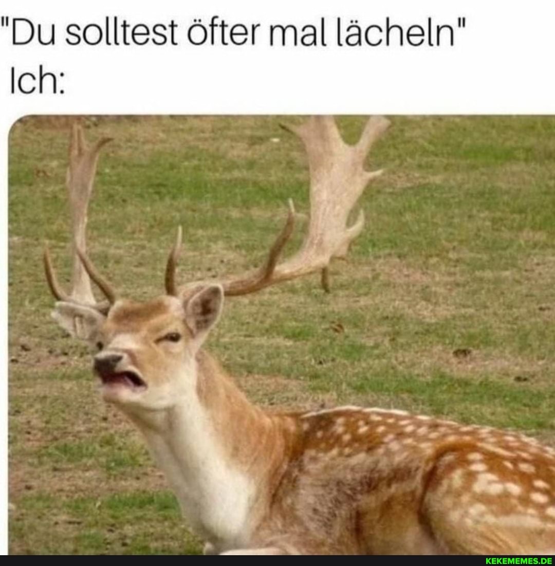 "Du solltest öfter mal lächeln"
Ich: