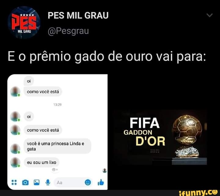 E o prêmio gado de ouro vai para: